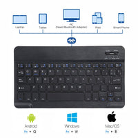 1 x RAW Customer Returns CoastaCloud Wireless Keyboard Ultra Slim Spanish QWERTY Layout for Any Operating Systems iOS Android Windows, Compatible with iPad Galaxy Tab Tablets Laptop Smartphones - RRP €19.82