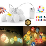 48 x Brand New SYAKZK 10 Pcs Egg Fairy Lights Children s Room, Craft Set Children from 6 Years, Crafts Girls 8 Years, Girls Gifts, Gift Girls 3 4 5 6 7 Years, Easter Eggs to Paint, Gifts for Children - RRP €532.32