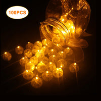 1 x RAW Customer Returns 100 Pack LED Balloons Lights, Mini LED Light, Round LED Balloon Lights, Warm White Wedding Light, Colorful Flashing Party Light for Paper Lantern Christmas Birthday Carnival Bar Club Decor - RRP €18.0