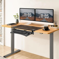 1 x RAW Customer Returns suptek keyboard tray, keyboard stand under the desk extendable with stable C clamp, 650x 300mm extendable platform computer keyboard tray for typing, black, DSF1 - RRP €49.03