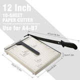 1 x RAW Customer Returns COOCHEER Paper Cutter, Professional A4 Photo Cutter Lever Cutter Paper Cutting Machine Cutting Device for School Office, White Handle Length 47 cm - RRP €34.99