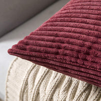 4 x Brand New MIULEE Set of 2 Decorative Corduroy Cushion Covers Sofa Soft Decorative Pillowcase for Home Living Room Bedroom Bed Office 30x50CM Burgundy - RRP €61.24