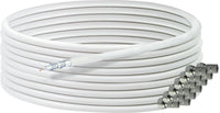 1 x RAW Customer Returns SCHWAIGER 9581 coaxial cable 25m 135dB antenna cable satellite cable 75 Ohm TV cable 5-fold shielded moisture-resistant 8.2mm cable diameter white including F-connector - RRP €22.99