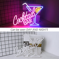 1 x RAW Customer Returns Horseneon Cocktails Bar Neon Sign, Led Neon Bar Sign Cocktail Neon Sign for Wall, Blue Pink Neon Light for Pub Home Beer Bar Club Man Cave Restaurant Shop Sign Cocktails Decor - RRP €40.33