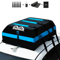 1 x RAW Customer Returns SNDMOR Roof Boxes, 595L 21 Cubic Feet Waterproof Roof Luggage, Roof Luggage Transport Bag, Suitable for All Vehicles With Without Luggage Rack, Including Anti-Slip Mat 6 Reinforcement Straps 6 Door Hooks - RRP €104.99