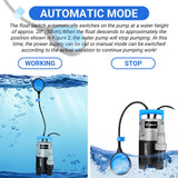 1 x RAW Customer Returns DEKO Electric submersible water pump 400W with float switch and maximum flow 8000 l h for watering swimming pools, tubs and gardens - RRP €33.71