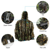 3 x RAW Customer Returns Zicac 3D Ghillie Camouflage Suit Jungle Ghillie Suit Woodland Camouflage Suit Clothing For Hunting Concealed Party Decoration - RRP €89.97