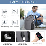 1 x RAW Customer Returns Waterproof Backpack for 17.3 Inch Laptop, Teenage School Bag with Anti-Theft USB Port for Women and Men for Daily Travel - Gray - RRP €36.29