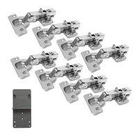 1 x RAW Customer Returns LOOTICH 110 degree corner stop 35mm soft close hydraulic hinges hinge with integrated damper concealed hinge kitchen cabinet wardrobe cupboard door furniture 8 pieces - RRP €19.56