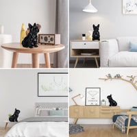 1 x RAW Customer Returns suruim French Bulldog Statues Decoration English Bulldog Figure Dog Statue Gifts Living Room, Desk Decoration Black, L  - RRP €67.69