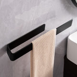 4 x Brand New JS Towel Rack No Drilling Towel Rail Black Matt Tea Towel Rack Kitchen Bathroom Towels Towel Ring Bath Towel Rack Self-Adhesive Wall Mounted 40CM - RRP €92.72