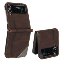 1 x RAW Customer Returns Radoo Compatible with Samsung Galaxy Z Flip 3 Case, PU Leather Cell Phone Case Stand Feature Magnetic Closure Snap Protective Case Foldable Flip Case Cover for Samsung Galaxy Z Flip 3 Brown  - RRP €21.6