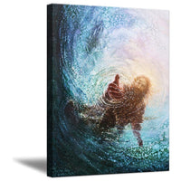 1 x RAW Customer Returns ZHONGYUTONG Jesus Canvas Art Print The Hand of God Wall Pictures Christ Religion Paintings Modern Wall Decoration for Home Living Room Bedroom 40x60cm, Framed  - RRP €37.0