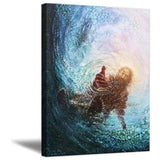 1 x RAW Customer Returns ZHONGYUTONG Jesus Canvas Art Print The Hand of God Wall Pictures Christ Religion Paintings Modern Wall Decoration for Home Living Room Bedroom 40x60cm, Framed  - RRP €37.0