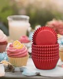 1 x RAW Customer Returns Gcardist 300pcs Standard Muffin Cases Cupcake Cups Food Grade Uniform Fresh Red Color Muffin Paper Baking Cups Cupcake Cases Standard Size  - RRP €7.55