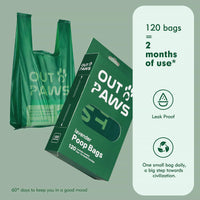 37 x Brand New OutPaws Dog Poop Bags with Handles, 100 Leak Proof and Extra Thick, Compostable Dog Poop Bags, Lavender Scented, 120 Count - RRP €372.59