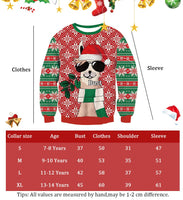 1 x RAW Customer Returns Fanient Kids Christmas Sweater Boys Knitted Sweater Girls 3D Alpaca Red Sweatshirts Christmas Party Sweater for Children 11-12 Years - RRP €18.74