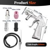 1 x RAW Customer Returns Sandblasting gun kit, sandblasting gun compressed air, sandblasting cabin, sandblaster, with rubber hose, ceramic nozzles and metal nozzle an air connection nipple, for sandblasting - RRP €23.69