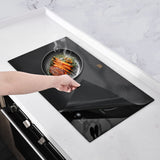 1 x RAW Customer Returns KITCHENRAKU KR Large induction protection mat, translucent silicone induction hob protection mat magnetic hob scratch protection, multifunctional silicone mats transparent black, 52x78cm  - RRP €39.61