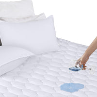 1 x RAW Customer Returns Utopia Bedding Quilted Waterproof Mattress Topper 90 x 200 cm, Mattress Pad, Waterproof Mattress Protector, Stretchable to 30 cm White  - RRP €22.49