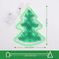 1 x RAW Customer Returns CMYK Christmas lights window inside 18 LED with neon light strip, waterproof window lighting Christmas with battery-operated, timer, motif Christmas tree, Christmas decoration window illuminated - RRP €25.99