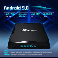 1 x RAW Customer Returns Android 9.0 TV Box, Smart Media Player 4 32GB HD TV Box with Remote Control, Support 4K 3D 2.4 5GHz WiFi BT 4.0 USB 3.0 1000M LAN Android Box - RRP €66.1