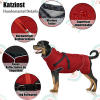 1 x RAW Customer Returns Katzinst Dog Coat, Waterproof Dog Jacket with Harness, Reflective Dog Coat with Belly Protection, Dog Clothing Outfit, Dog Winter Coat for Small Dogs, Chihuahua Yorkshire, S - RRP €26.21