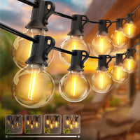 1 x RAW Customer Returns Pack of 2 LED fairy lights for outdoors 23M - Timing Dimmable Fairy lights for outdoors with G40 30 3 light bulbs for outdoors, waterproof,, retro indoor outdoor fairy lights for parties, terraces, gardens - RRP €62.99