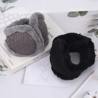 5 x Brand New 2 Pack Unisex Winter Earmuffs, Outdoor Foldable Cold-Resistant Soft Plush Earmuffs, Winter Accessories Windproof Ear Protection Warm Earmuffs for Women, Girls, Men, Boys Black Gray  - RRP €35.15