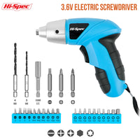 1 x RAW Customer Returns HI-SPEC Small Cordless Screwdriver in Blue with Rechargeable 3.6V Battery and LED Light. 26-piece Accessories - For Everyone, Big or Small - RRP €21.99