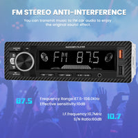 1 x RAW Customer Returns Car Radio Bluetooth 5.1 Hikity 1 Din Car Radio with Bluetooth Handsfree, 7 Colors FM Radio 1 Din with 2 USB AUX RCA Audio Output EQ MP3 Player Remote Control - RRP €30.24