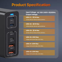 1 x RAW Customer Returns USB C Charging Station 165W GaN, USB C Desktop Charger GaN 6 Port Fast Travel Wall Charger Adapter Compatible with MacBook Pro Air iPhone 14 13 12 Series Samsung Galaxy S23 S22 S21 Laptop - RRP €37.28