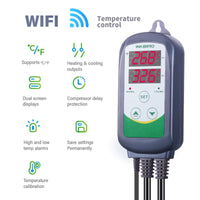 1 x RAW Customer Returns Inkbird WiFi Thermostat Heating Cooling, ITC-308-WIFI Socket Thermostat, Temperature Controller with App Control, Thermostat Terrarium with Probe for Incubator, Brewing - RRP €54.54