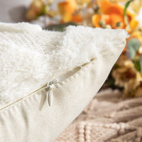 1 x RAW Customer Returns MIULEE Set of 2 Wool Cushion Covers Sofa Cushion Decorative Cushion Wave Polyster Cushion Covers Couch Cushion Soft Cushion Cover Decorative Cushion Cover Hidden Zip Living Room 40 x 40 cm Cream White - RRP €16.13