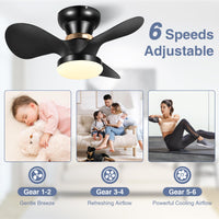 1 x RAW Customer Returns FIMEI Ceiling Fans with Light, 60cm 6 Speed Reversing Blades, Dimmable Ceiling Fan, Timer, Remote Control and APP for Bedroom, Home, Dining Room, Terrace - RRP €79.99