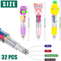 3 x RAW Customer Returns KAHEIGN 32 Pieces Cartoon Ballpoint Pen, 4 in 1 Multicolor Ballpoint Pen 10CM Cute Retractable Pen Thick Tip 0.7mm for Office School Students Children Gift Party Bag Fillers - RRP €50.82