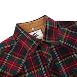 10 x Brand New Coevals Club Men s Lumberjack Shirt Flannel Shirt Long Sleeve Checkered Snap Buttons Cotton with Pocket Regular Fit Casual Shirt Red Green Checkered 14 2XL  - RRP €362.9