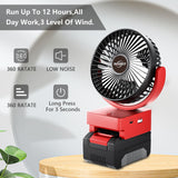 1 x RAW Customer Returns ThagBrco Wireless Fan for Einhell 18V Cordless Fan, Brushless Motor with USB A C Quick Charge Brushless Motor with for Camping, Workshop and Construction Site No Battery  - RRP €29.69