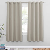 1 x RAW Customer Returns PONY DANCE Eyelet curtain set of 2 short curtains living room curtain natural opaque H 175 x W 140 cm bedroom curtains and curtains heat-insulating thermal curtain with eyelets - RRP €37.26