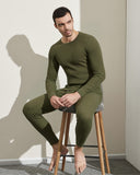 1 x Brand New LAPASA Men s Premium Waffle Knit Thermal Underwear Set, Thermal Top Long Johns Underwear Set Thermoflux M60 , Dark Green, S - RRP €31.7