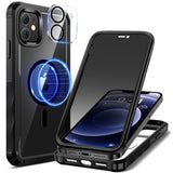 1 x RAW Customer Returns seacosmo privacy screen for iPhone 12 case compatible with magnetic , anti-spy cell phone case 360 degree protective case, shockproof case with built-in privacy tempered glass and camera protective film 9H HD  - RRP €20.99