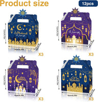 11 x Brand New Eid Mubara Gift Boxes, Muslim Eid Mubarak Party Eid Al-Fitr Decorations Paper Bags Gift Bags, DIY Boxes for Ramadan Candy Treats Biscuit Boxes Boxes Gift Boxes B  - RRP €93.94