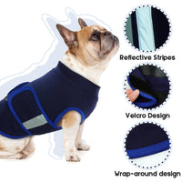 1 x RAW Customer Returns Hjumarayan Dog Jacket - Stretchy Dog Vest with Reflective Stripe Lightweight Dog Jacket Small Dogs Comfort Coats for Dogs, Comfortable Dog Vest S Dark Blue  - RRP €19.31