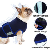 1 x Brand New Hjumarayan Dog Jacket - Stretchy Dog Vest with Reflective Stripe Lightweight Dog Jacket Small Dogs Comfort Coats for Dogs, Comfortable Dog Vest S Dark Blue  - RRP €19.31