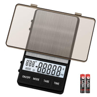 1 x RAW Customer Returns UNIWEIGH coffee scale 1000g 0.1g, espresso scale with timer, digital kitchen scale, barista coffee scale, coffee scale with LCD display including batteries  - RRP €23.4