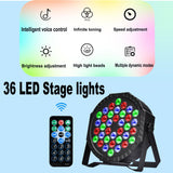 1 x RAW Customer Returns Pack of 4 LED Par spotlights 36 LED stage light disco light party light DJ light RGB DMX512 with remote control stage lighting 7 lighting modes for KTV DJ bar party wedding Halloween Christmas - RRP €79.66