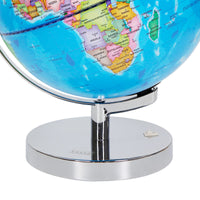 1 x RAW Customer Returns Exerz 23cm light globe metal base - German map - student globe with cable-free LED lighting - political map day time - constellation stars night - fun and - RRP €45.95