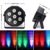 1 x RAW Customer Returns SEBRUANC RGBW LED Par Spotlight, 4PCS 7 LED Spotlight Stage Light with Remote Control 8 Modes Disco Light Effects for DJ Bar Wedding Christmas Haloween Lighting - RRP €129.99