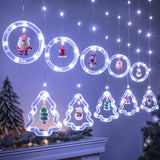 1 x RAW Customer Returns BLOOMWIN Christmas lights fairy lights window inside, ring and Christmas tree light curtain with Christmas decorations, fairy lights curtain window lighting 3m 8 modes USB cold white - RRP €24.99