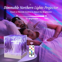 1 x RAW Customer Returns LED starry sky projector for children, RGB 3D northern light projector with 18 lighting effects remote control timekeeping aurora projector, flame starry sky LED projector night light for children s room decoration - RRP €36.59